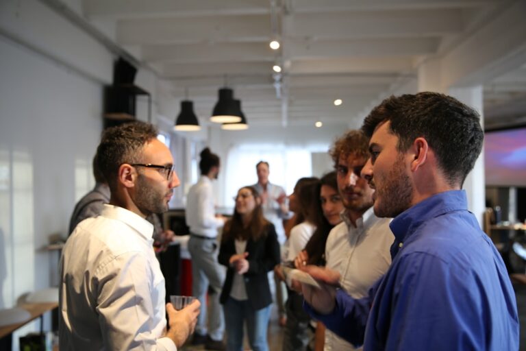First business networking event Leicester – professionals at a networking event